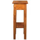Straight Solid Mahogany Plant Stand in Light Pecan styled