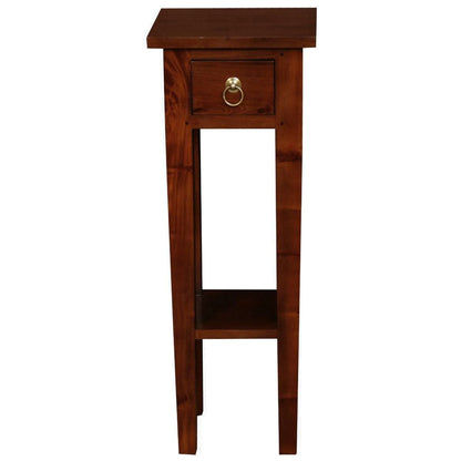 STRAIGHT SOLID MAHOGANY TIMBER PLANT STAND - MAHOGANY