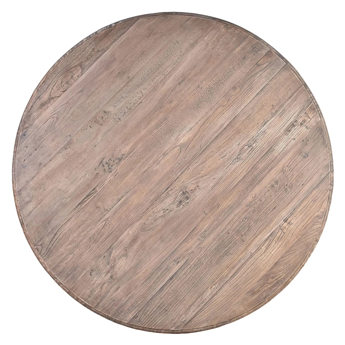 Sullivan Reclaimed Elm Round Dining Table pedestal base