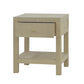 SWANN MAHOGANY FRAME RAFFIA 1 DRAWER BEDSIDE TABLE NIGHTSTAND - MyChocolateWood