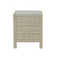 SWANN MAHOGANY FRAME RAFFIA 3 DRAWER BEDSIDE TABLE NIGHTSTAND END TABLE - MyChocolateWood