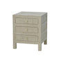 SWANN MAHOGANY FRAME RAFFIA 3 DRAWER BEDSIDE TABLE NIGHTSTAND END TABLE - MyChocolateWood