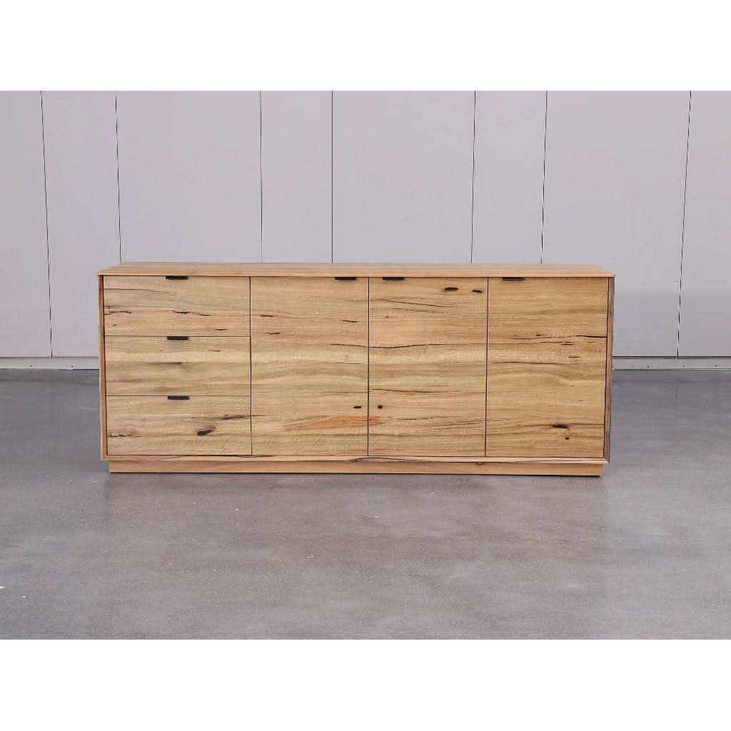 Tamworth Marri wood buffet sideboard with three doors and three drawers in natural finish by MyChocolateWood