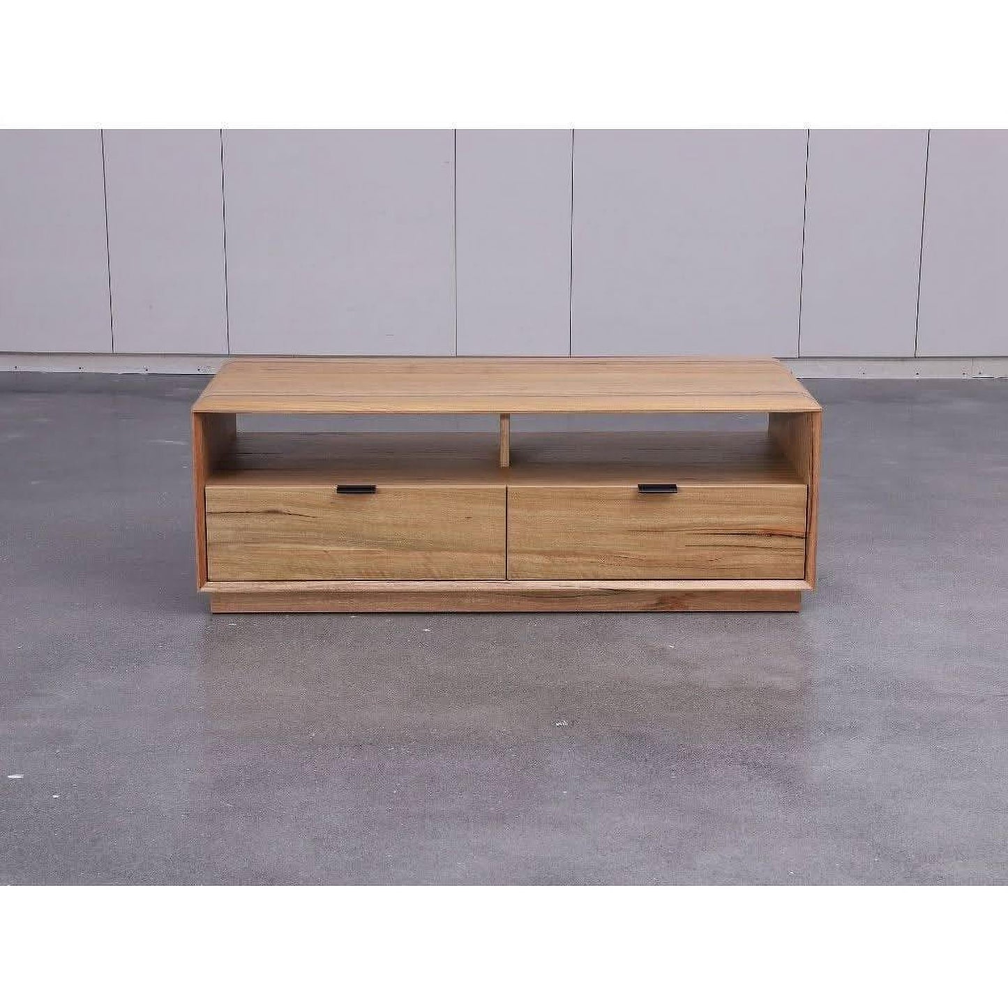 Tamworth solid Marri wood coffee table with two drawers by Chocolate Wood, featuring a natural finish and rustic design.