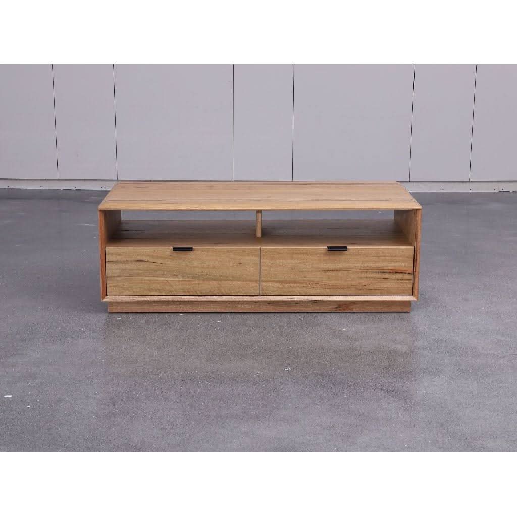 TAMWORTH SOLID MARRI WOOD COFFEE TABLE 2 DRAWERS - NATURAL - MyChocolateWood