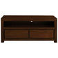 Tanaka Solid Mahogany TV Unit 120cm with 2 Drawers in Mahogany - Chocolate Wood