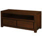 Tanaka Solid Mahogany TV Unit 120cm with 2 Drawers in Mahogany - Chocolate Wood