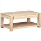 Tanaka Solid Mahogany Double Faced Coffee Table with 2 Drawers in White Wash - Chocolate Wood