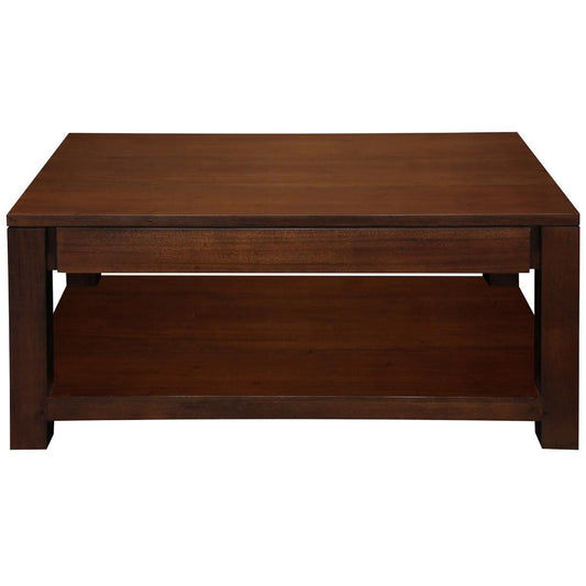 TANAKA SOLID MAHOGANY 2 DRAWERS DOUBLE FACED MAHOGANY COFFEE TABLE IN MAHOGANY - MyChocolateWood