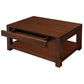Tanaka Solid Mahogany Double Faced Coffee Table with 2 Drawers in Mahogany - Chocolate Wood