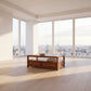 Tanaka Solid Mahogany Coffee Table 120cm with 4 Drawers in Light Pecan - Chocolate Wood