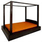 Tanaka Solid Mahogany Timber 4 Poster Queen Size Bed in Chocolate - Chocolate Wood