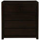 Tanaka 5 Drawer Tallboy / Chest of 5 Drawers in Chocolate - Chocolate Wood
