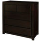 Tanaka 5 Drawer Tallboy / Chest of 5 Drawers in Chocolate - Chocolate Wood