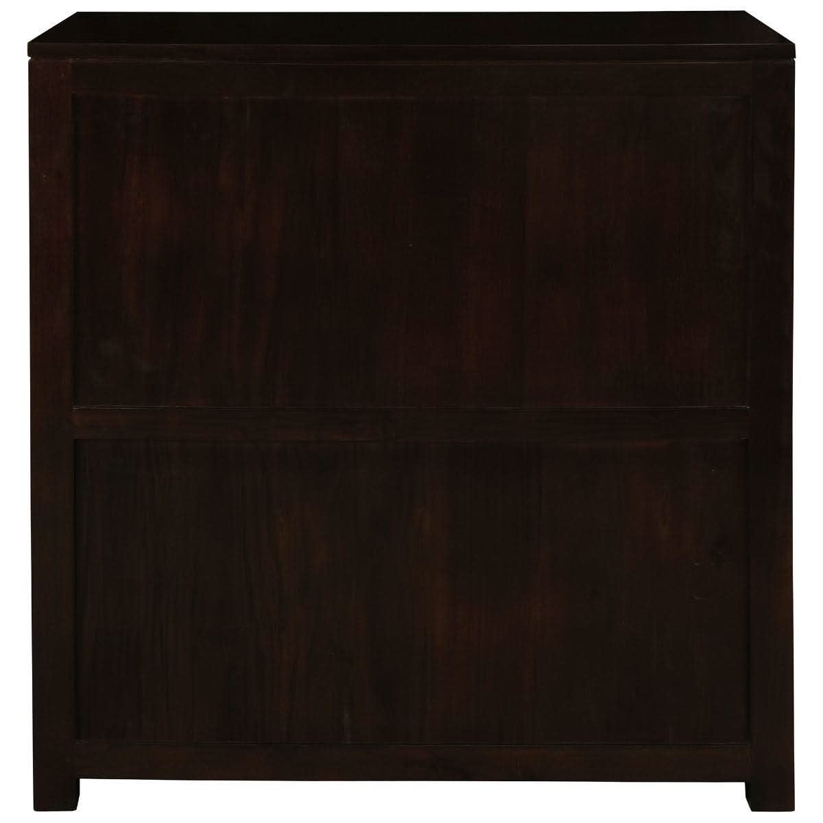 Tanaka 5 Drawer Tallboy / Chest of 5 Drawers in Chocolate - Chocolate Wood
