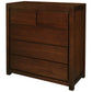 TANAKA SOLID MAHOGANY 5 DRAWERS TALLBOY IN MAHOGANY - MyChocolateWood