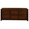 Tanaka Solid Mahogany 6 Drawer Dresser / Chest of 6 Drawers in Mahogany - Chocolate Wood