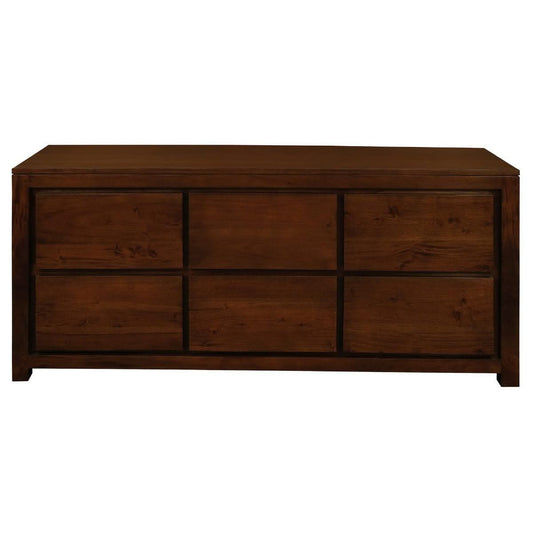 TANAKA SOLID MAHOGANY 6 DRAWER DRESSER IN MAHOGANY/CHEST OF 6 DRAWERS IN MAHOGANY COLOUR - MyChocolateWood