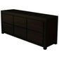 Tanaka Solid Mahogany 6 Drawer Dresser / Chest of 6 Drawers in Chocolate - Chocolate Wood