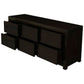 Tanaka Solid Mahogany 6 Drawer Dresser / Chest of 6 Drawers in Chocolate - Chocolate Wood
