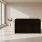 TANAKA SOLID MAHOGANY BUFFET SIDEBOARD 3 DOORS & 3 DRAWERS IN CHOCOLATE FINISH - MyChocolateWood