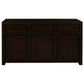 TANAKA SOLID MAHOGANY BUFFET SIDEBOARD 3 DOORS & 3 DRAWERS IN CHOCOLATE FINISH - MyChocolateWood