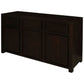 Tanaka Solid Mahogany 3-Door 3-Drawer Buffet in Chocolate angle