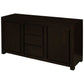 TANAKA SOLID MAHOGANY BUFFET WITH 2 DOORS & 3 DRAWERS IN CHOCOLATE FINISH - MyChocolateWood