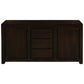 TANAKA SOLID MAHOGANY BUFFET WITH 2 DOORS & 3 DRAWERS IN CHOCOLATE FINISH - MyChocolateWood