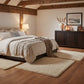 Tanaka Solid Mahogany Buffet 150cm with 2 Doors & 3 Drawers in Chocolate - Chocolate Wood