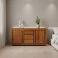 TANAKA SOLID MAHOGANY BUFFET WITH 2 DOORS & 3 DRAWERS IN LIGHT PECAN FINISH - MyChocolateWood