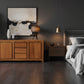 TANAKA SOLID MAHOGANY BUFFET WITH 2 DOORS & 3 DRAWERS IN LIGHT PECAN FINISH - MyChocolateWood