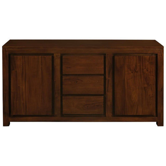 TANAKA SOLID MAHOGANY BUFFET WITH 2 DOORS & 3 DRAWERS IN MAHOGANY FINISH - MyChocolateWood