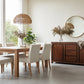 Tanaka Solid Mahogany Buffet 150cm with 2 Doors & 3 Drawers in Mahogany - Chocolate Wood