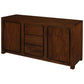 Tanaka Solid Mahogany Buffet 150cm with 2 Doors & 3 Drawers in Mahogany - Chocolate Wood