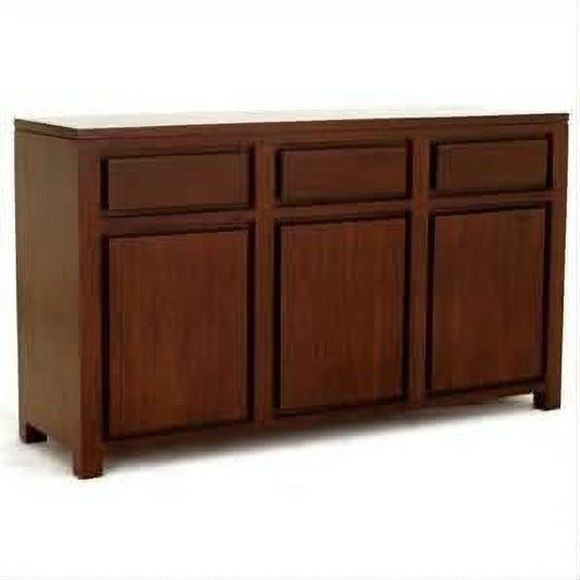 TANAKA SOLID MAHOGANY BUFFET WITH 3 DOORS & 3 DRAWERS IN MAHOGANY FINISH