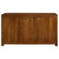 TANAKA SOLID MAHOGANY BUFFET WITH 3 DOORS & DRAWERS IN LIGHT PECAN FINISH - MyChocolateWood