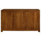 Tanaka Solid Mahogany 3-Door 3-Drawer Buffet in Light Pecan detail