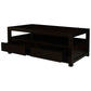 Tanaka Solid Mahogany Coffee Table 120cm with 4 Drawers in Chocolate - Chocolate Wood