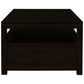 Tanaka Solid Mahogany Coffee Table 120cm with 4 Drawers in Chocolate - Chocolate Wood