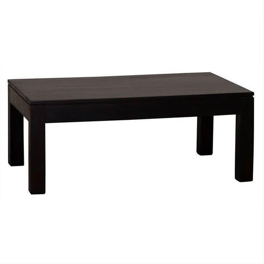Tanaka Solid Mahogany Contemporary Coffee Table in Chocolate - Chocolate Wood