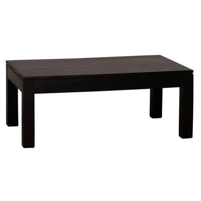 Tanaka Solid Mahogany Contemporary Coffee Table in Chocolate - Chocolate Wood