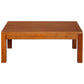 TANAKA SOLID MAHOGANY CONTEMPORARY COFFEE TABLE IN LIGHT PECAN - MyChocolateWood