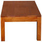 Tanaka Solid Mahogany Contemporary Coffee Table in Light Pecan - Chocolate Wood
