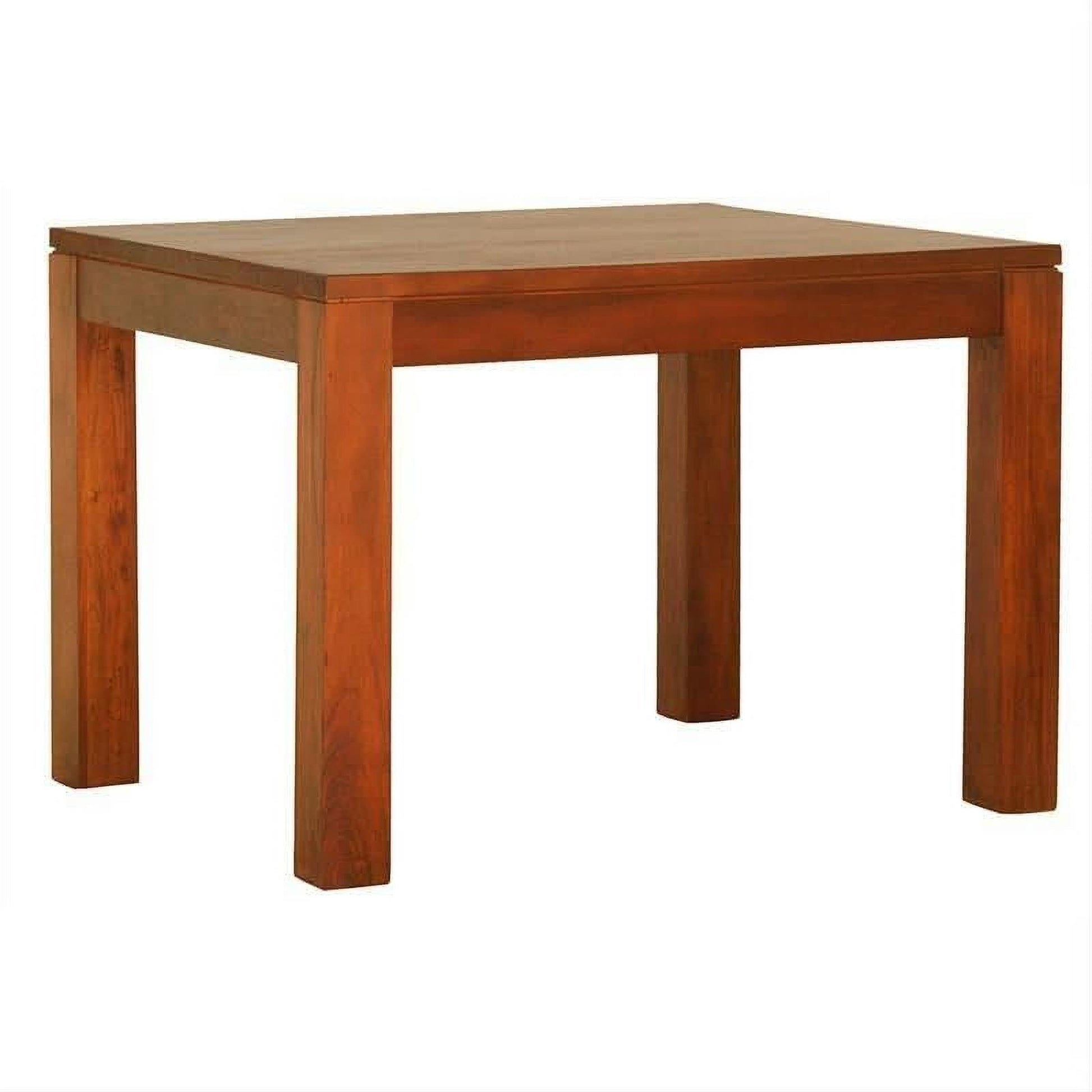 Tanaka Solid Mahogany Dining Table, 90cm in Light Pecan - Chocolate Wood
