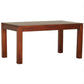 Tanaka Solid Mahogany Dining Table, 150cm in Mahogany - Chocolate Wood
