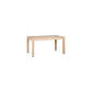 Tanaka Solid Mahogany Dining Table 150cm in White Wash - Chocolate Wood