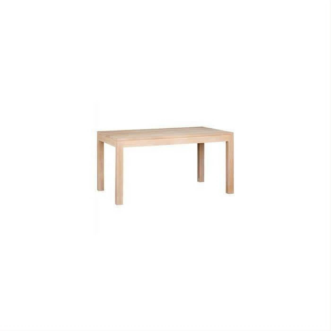 Tanaka Solid Mahogany Dining Table 150cm in White Wash - Chocolate Wood