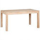 Tanaka Solid Mahogany Dining Table 180cm in White Wash - Chocolate Wood