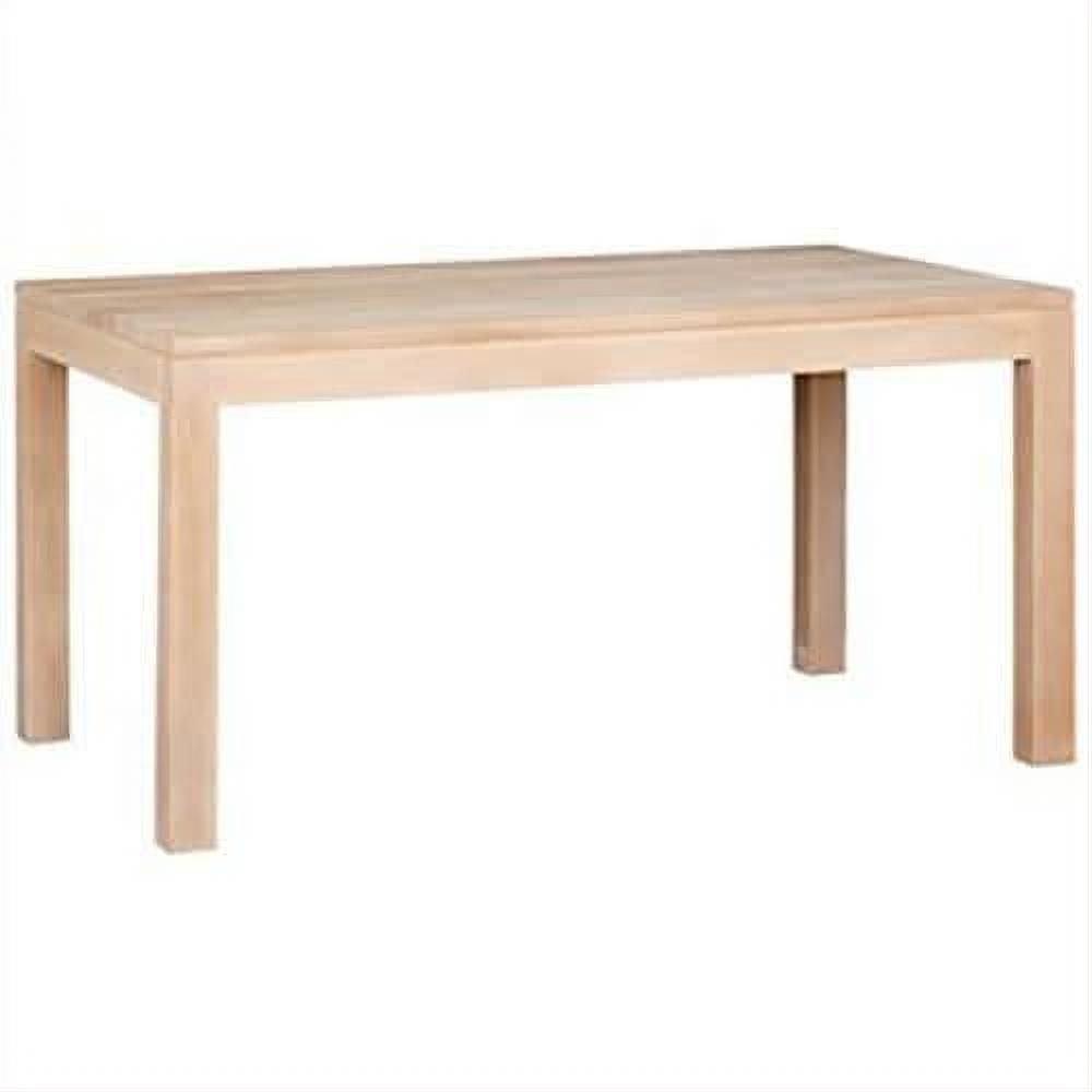 Tanaka Solid Mahogany Dining Table 180cm in White Wash - Chocolate Wood